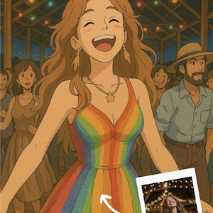 Aangepast portret in ghibli-stijl | Verander je foto in magische animekunst | Gepersonaliseerde cadeau