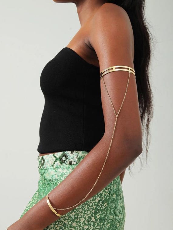 Aesthetic Arm Cuff, Minimalist Arm Bracelet, Gold Arm Band, Gold Upper Arm Cuff Bracelet, Silver Arm Band, Arm Cuff Gold, Gift for Her, Gift