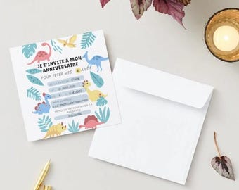 Carte Anniversaire Dinosaures