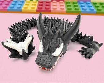 Figura de dragón simbionte – Coleccionable articulado impreso en 3D, para fans de Venom