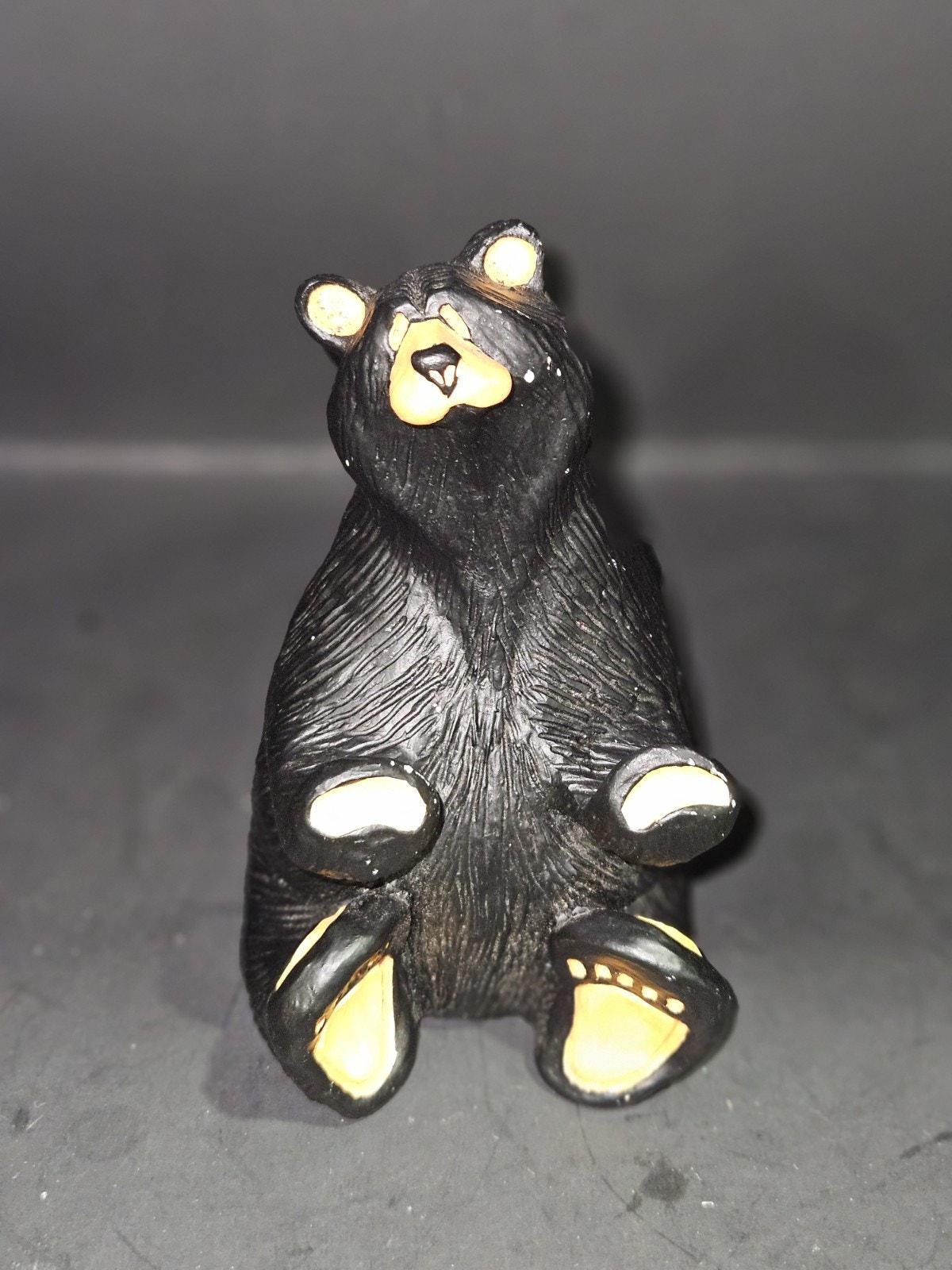 ジェフ・フレミング ビッグスカイ 手彫り木製クマ像彫刻 アンティーク 希少 Big Sky Bears Carved Pine Jeff Fleming Lounging Relaxing