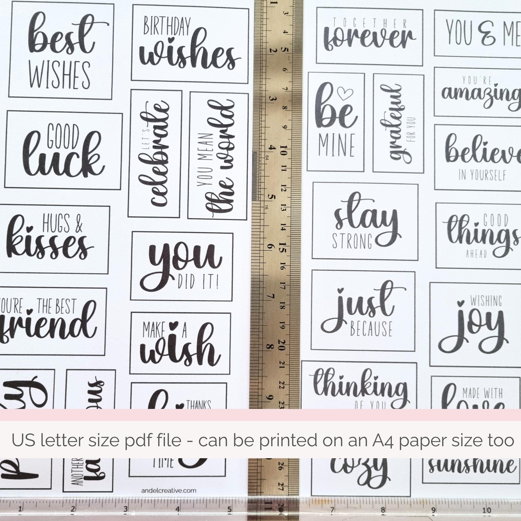 Fun Card Sentiments Printable Sentiments for Cards, Card Making Sentiment, DIY Crafts Kit ...