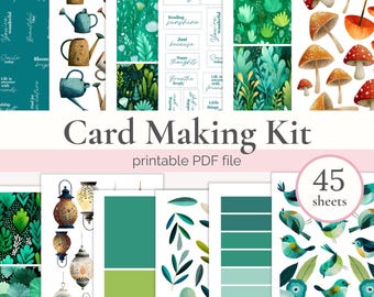 Craft Activity - DIY Card Making Kit, Printable Crafting Kits, Cardmaking Sheet for Greeting Cards, Digital Craft Supplies Pack, PDF Crafts