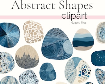 Abstract Boho Shapes Clipart, Modern Bohemian Clip Art, Shape Bundle, Circuit Doodle Elements, Minimalist Geometric Graphics, Circular PNG