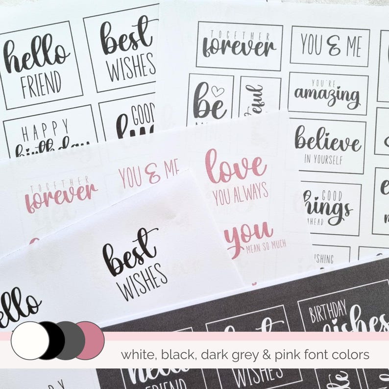 Printable Sentiments Printable Sentiments for Cards, Card Making Sentiment, DIY Crafts Kit ...