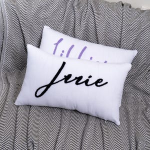 Custom Name Pillow with Punch Needle Embroidery | Thoughtful Gift for Toddler, Baby or Daughter | Cozy Decor for Nursery or Dorm Room
