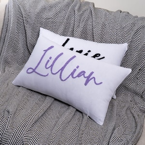 Personalized Name Pillow | Custom Embroidered Cushion for Toddler, Newborn or Graduate | Cozy Decor for Nursery, Dorm or Living Room