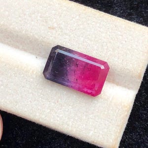 7.10-Carats Natural Bi Color Tourmaline Faceted From Afghanistan || Fine Stone ||