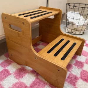 Montessori Wooden Kids Step Stool: Toddler Helper