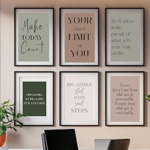 Office Positive Affirmation Motivational Printable Wall Art, Positive Quote, Motivational Wall Art For Home or Office Wall Decor