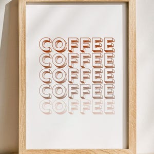 Impressão de carrinho de café: arte de parede de cozinha com tipografia estilosa (download digital)