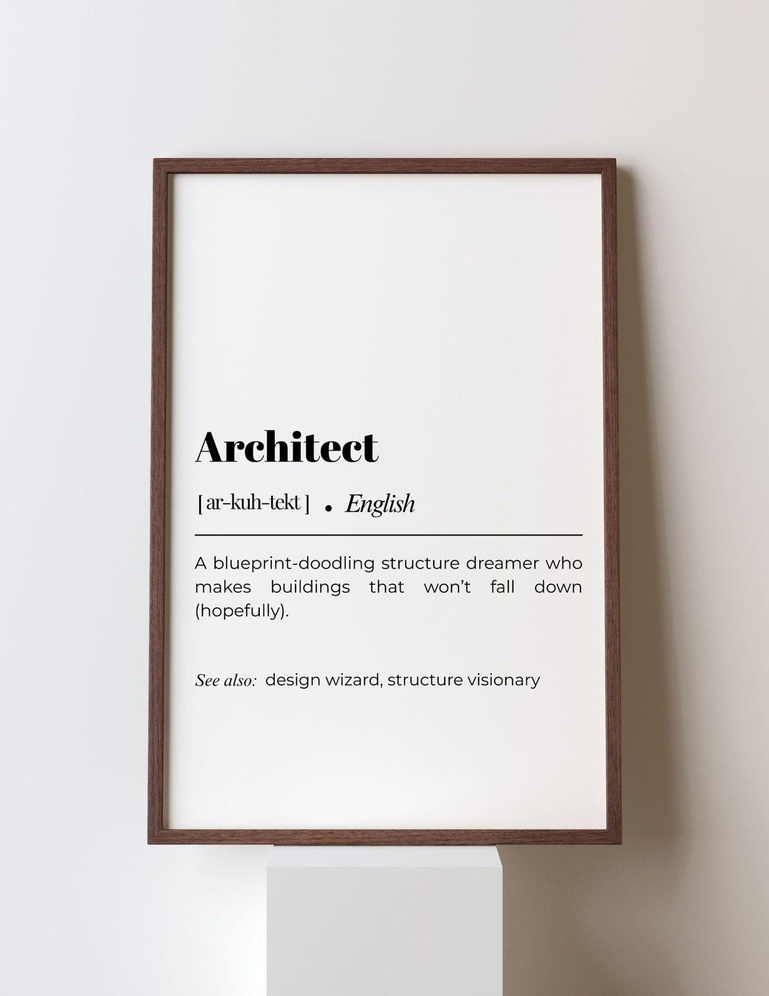 Architect Definition Print, Funny Architect Gift (digital Download) - Etsy