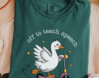 Speech Therapy Shirt, Comfort Colors SLP Shirt, Goose Speech Language Pathologist Shirts, SLP Gifts, speech therapist tshirt, slp grad gift