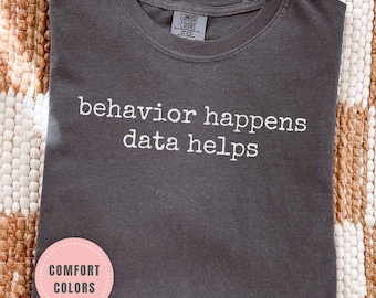 ABA shirts, Comfort Colors RBT Shirt, BCBA Gifts, aba therapy shirt, future bcba tee, bcba tshirt, funny behavior data minimal tee