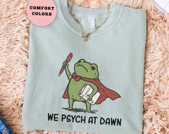 school psychologist shirt, Comfort Colors school psych shirts, funny frog psych t shirt, back to school psychologist gifts, school staff tee
