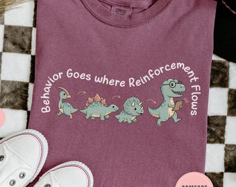 ABA shirts, Comfort Colors aba therapy Shirt, dinosaur RBT Shirts, bcba Gifts, neurodiversity tshirt, future bcba
