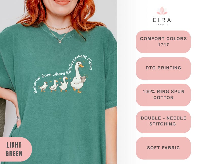 ABA shirts, Comfort Colors aba therapy Shirt, Goose RBT shirts, BCBA tshirt, Rbt Gifts, future bcba Light Green