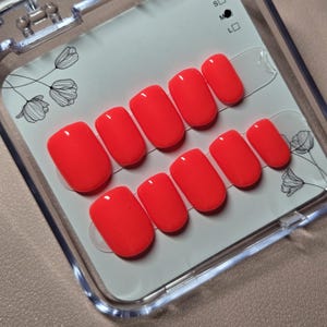 Press On Nails - Neon Orange
