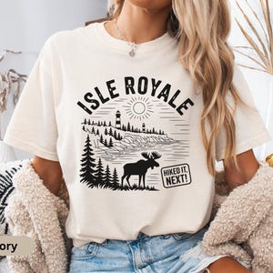 Comfort Colors Isle Royale National Park Shirt, Michigan Hiking Graphic Tee, Remote Park Adventure Shirt,  Retro Nature Explorer Tee