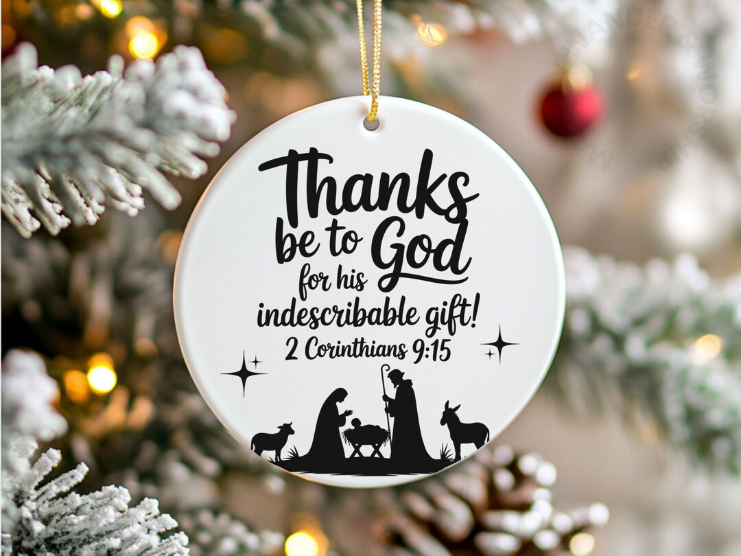 Bible Verse Christmas Ornament, Christian Ceramic Tree Decoration ...