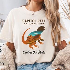 Comfort Colors Capitol Reef Shirt, Utah Hiking Graphic Tee, National Park Adventure Shirt, Nature Travel Gift, Explore Our Parks Cozy TShirt