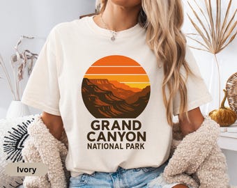 Comfort Colors Grand Canyon National Park Shirt, Retro Sunset Graphic Tee