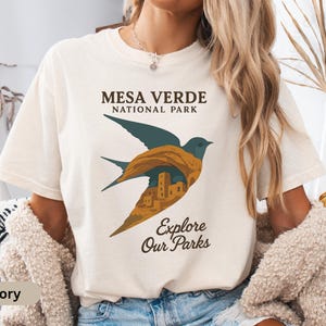 Comfort Colors Mesa Verde National Park Shirt, Cliff Dwelling Graphic Tee, Colorado Hiking Shirt, Save Parks Gift, Ancient Ruins Nature Tee