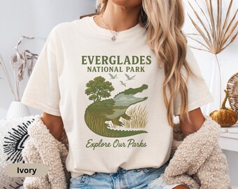 Comfort Colors Everglades Alligator Swamp Tee, National Park Shirt