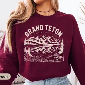 Grand Teton National Park Sweatshirt Vintage, Protect Our Parks Wandern Langarm Shirt, Outdoor Abenteuer Pullover Geschenk für Naturliebhaber