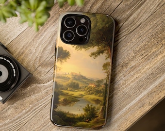 Pastoral Landscape Phone Case, Fine Art iPhone Tough Case, Protective Cover for Samsung Galaxy, Botanical Aesthetic Tech Accessory Gift