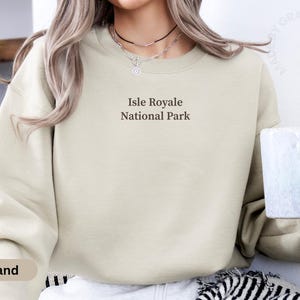 Isle Royale Michigan Sweatshirt, Remote Island Adventure National Park Crewneck, Lake Superior Hiking Gift, Wilderness Explorer Pullover