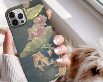 Zen Koi Fish Phone Case: Japanese Lotus Art - iPhone & Samsung