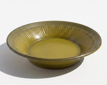 Textured Green Roselane Pottery Serving Bowl - Pasadena, California