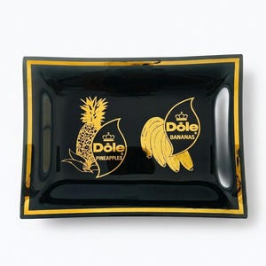 Dole Banana and Pineapple Glass Tray
