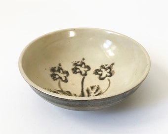 Studio Pottery Bowl with Floral Interior