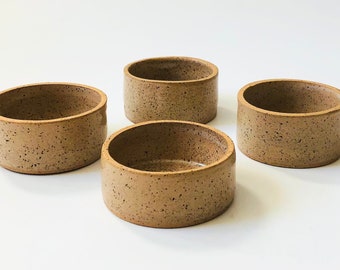 Speckled Pottery Bowls - Set of 4