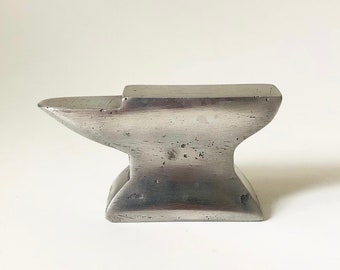 Small Vintage Metal Anvil Paperweight