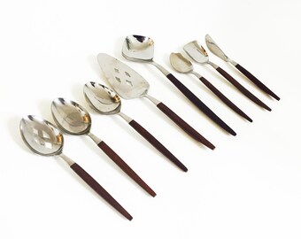 Ekco Eterna Serving Utensil Set / Canoe Muffin / Set of 8