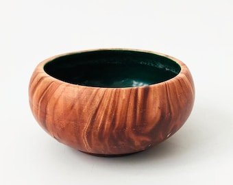 Small Terra Cotta Swirl Pottery Bowl by Romco