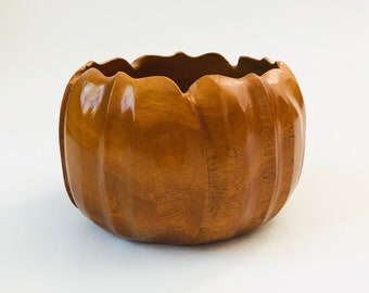 Wood Flower Bowl