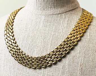 Vintage Gold Mesh Choker Necklace