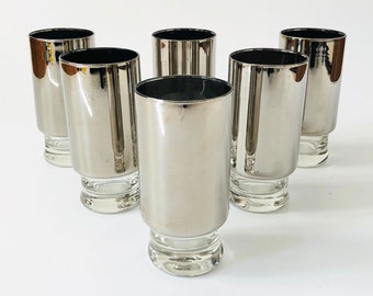 Mid Century Silver Tumblers - Set of 6