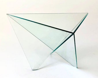 Sculptural Postmodern Glass Bowl by Side Three Studio 1988