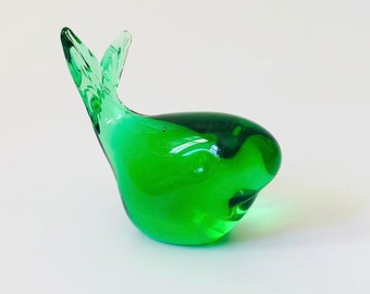 Glass Whale Figurine
