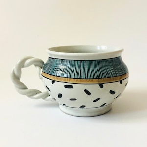 Postmodern Art Pottery Mug by Barry and Rosalind Hage