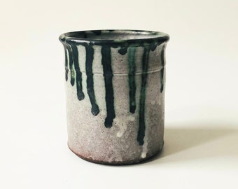 Purple Drip Pottery Vase