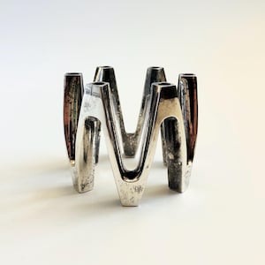 MCM Dansk Crown Silver Plated Candle Holder by Jens Quistgaard