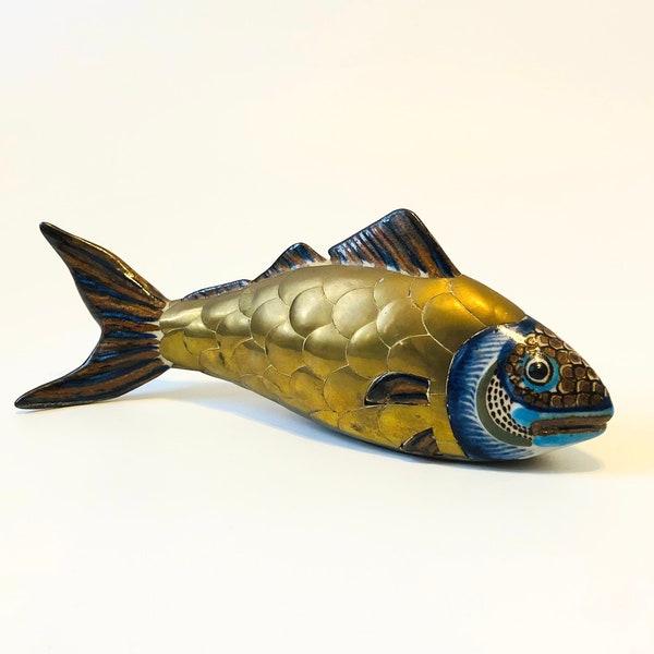 Tonala Pottery and Brass Fish