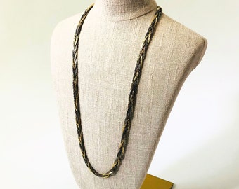 Vintage Braided Mixed Metals Necklace