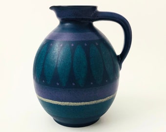 Large West German Art Pottery Pitcher - Kupfermühle Keramik Viola